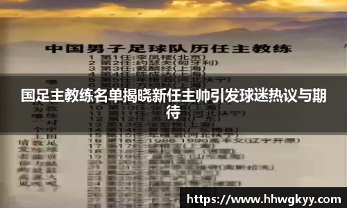 国足主教练名单揭晓新任主帅引发球迷热议与期待